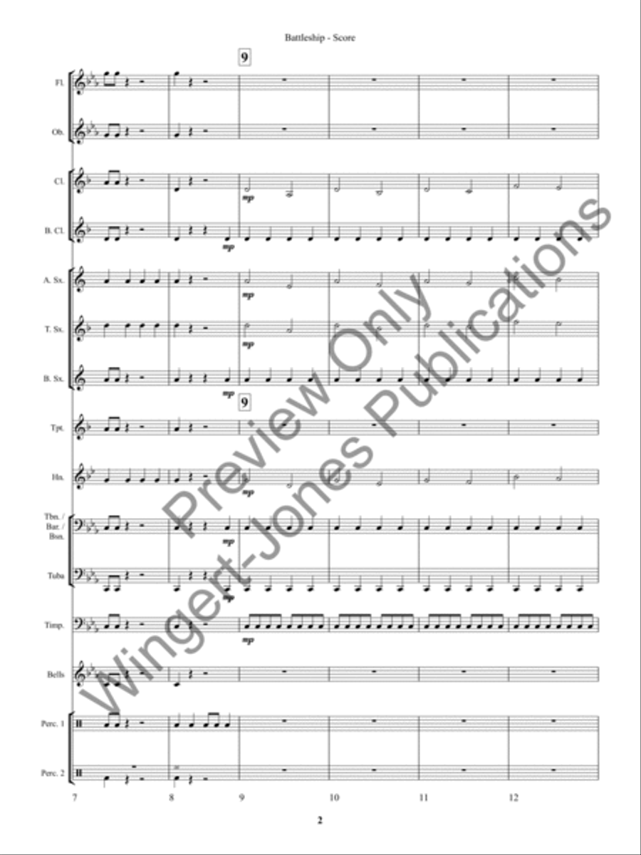 Battleship (Score) Concert Band scores gallery preview page 5
