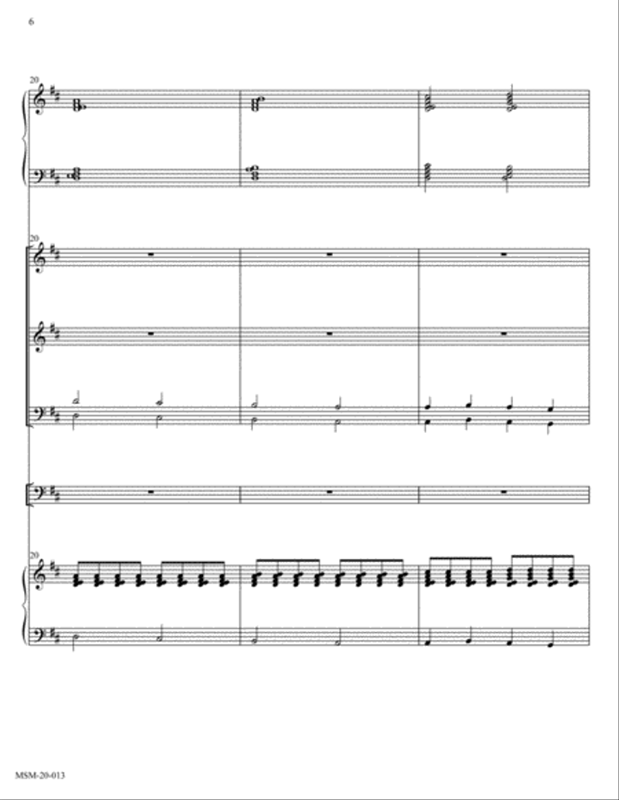 Flourish on Joy to the World Handbell Choir scores gallery preview page 4