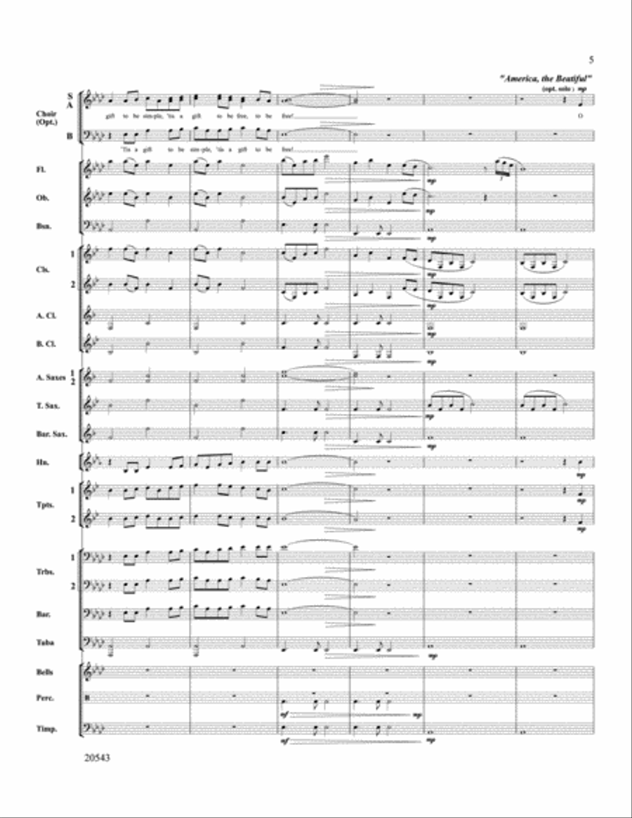 United We Stand (An American Medley) Concert Band scores gallery preview page 5