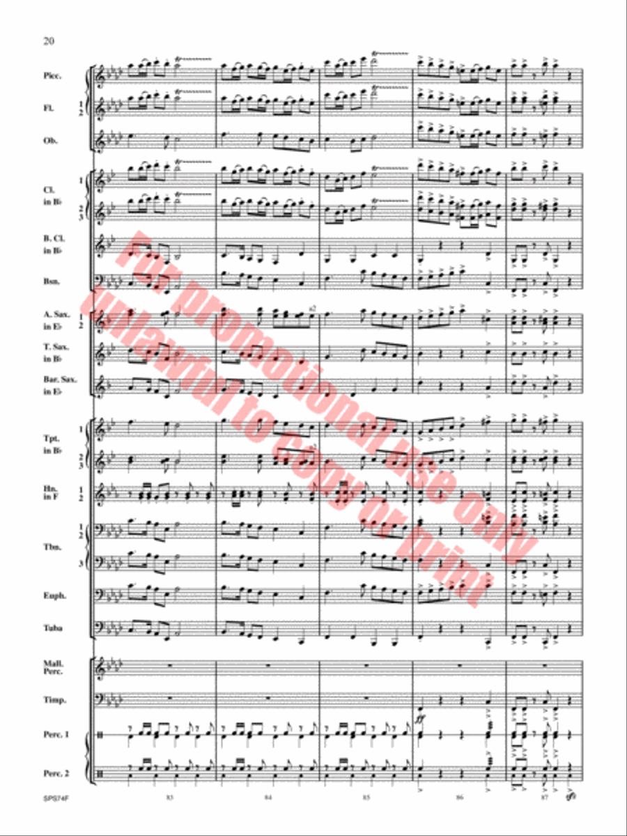 Courage of the Cossacks Concert Band scores gallery preview page 21