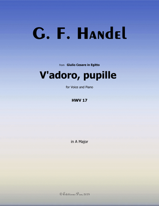 Book cover for V'adoro, pupille, by Handel, in A Major