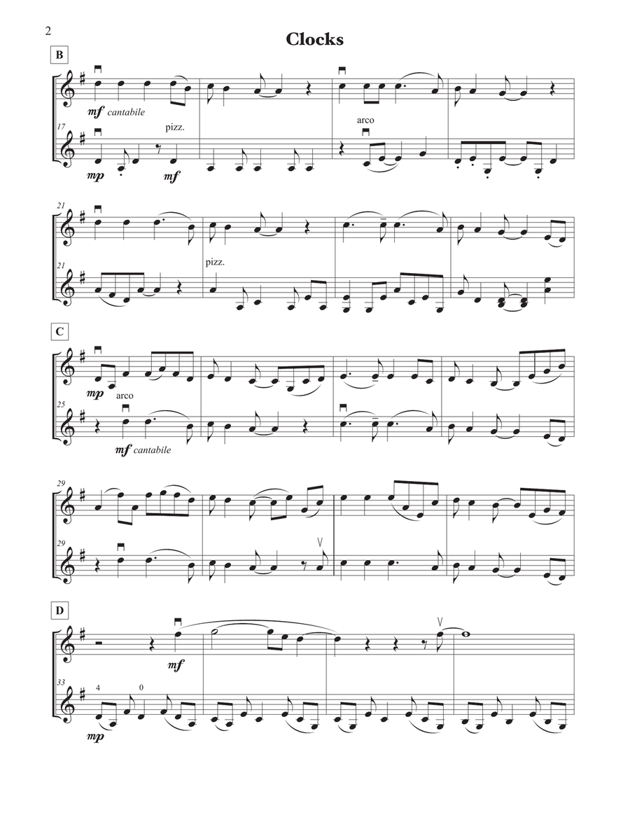 Clocks Clocks String Duet scores gallery preview page 2