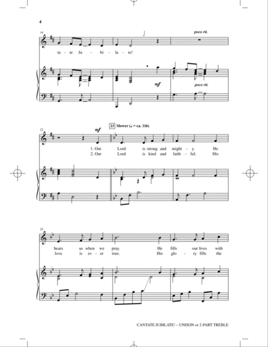 Cantate Jubilate! Cantate Jubilate! Children's Choir scores gallery preview page 3