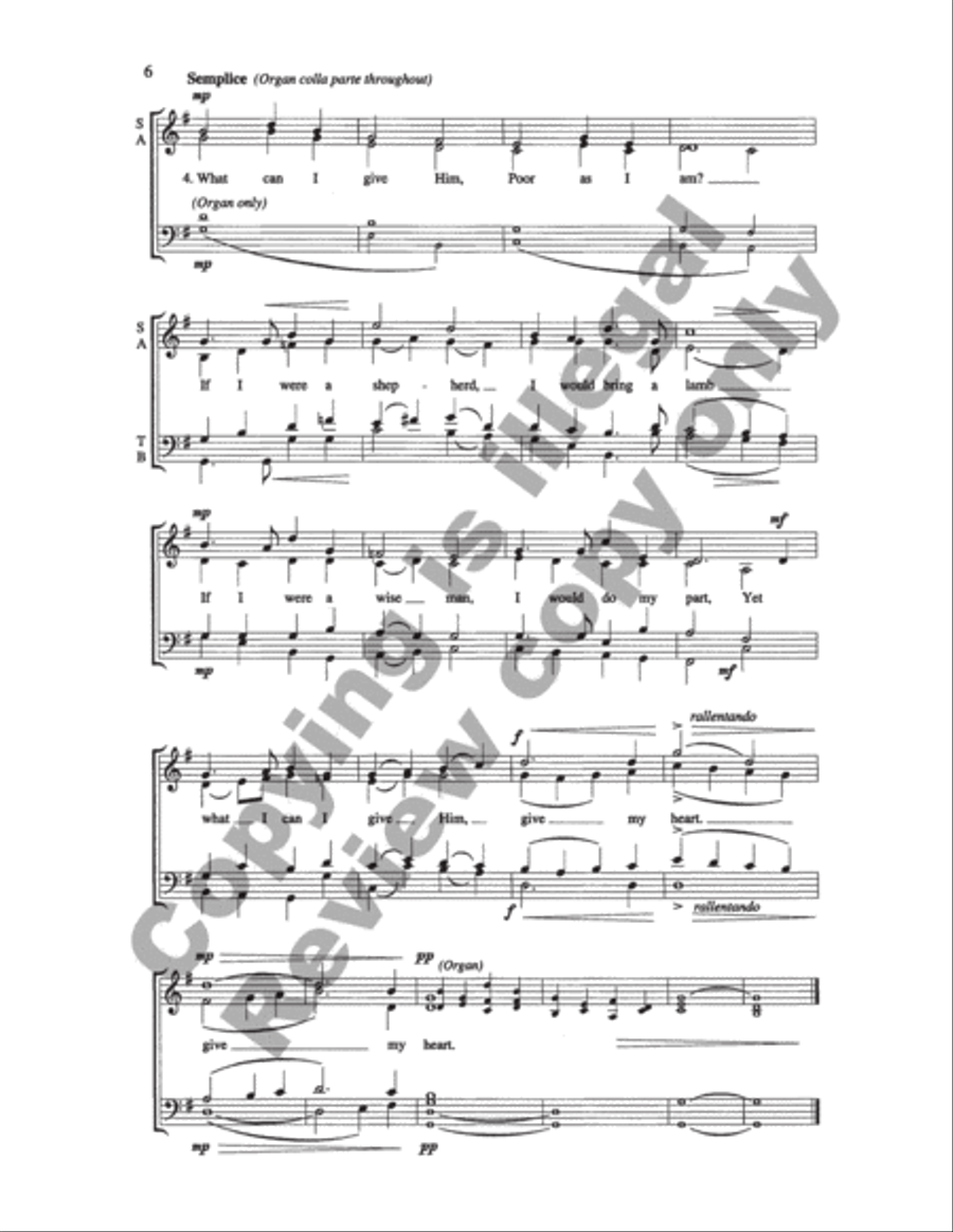 In the Bleak Midwinter 4-Part scores gallery preview page 9