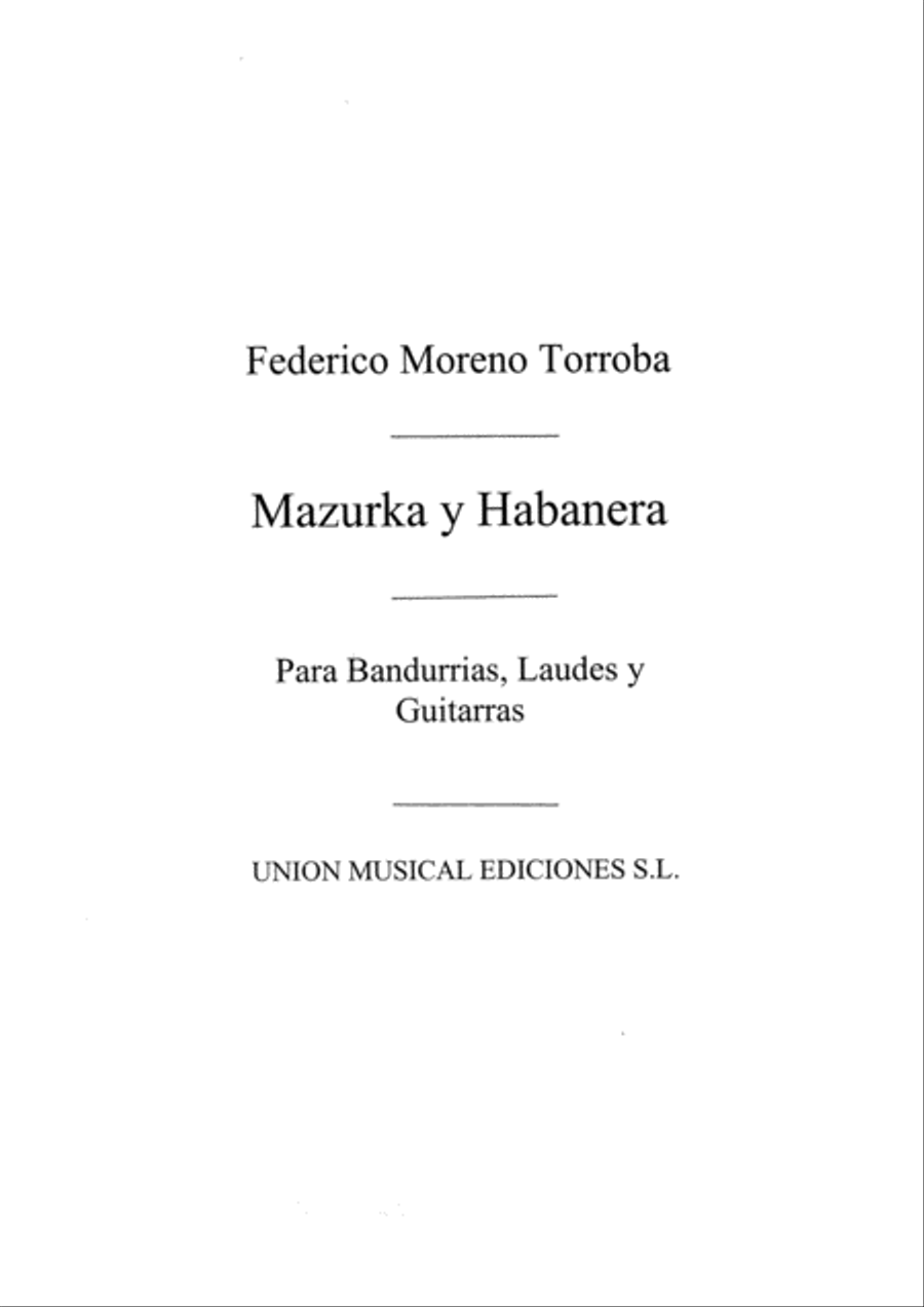 Mazurka Y Habanera De Luisa Fernanda School and Community scores gallery preview page 1