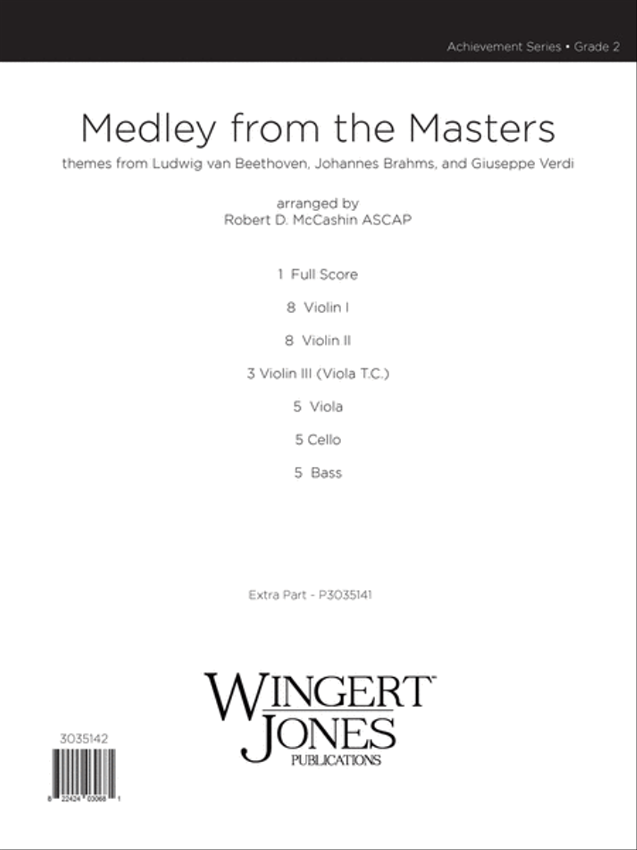 Medley from the Masters (Score) String Orchestra scores gallery preview page 1