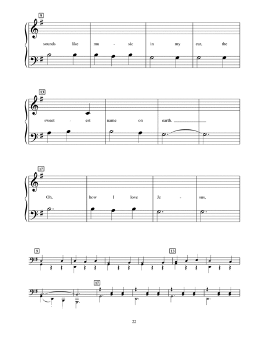 Oh, How I Love Jesus (O How I Love Jesus) Piano scores gallery preview page 2