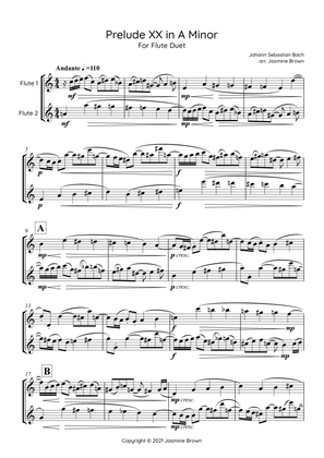 Prelude XX in A Minor - Flute Duet