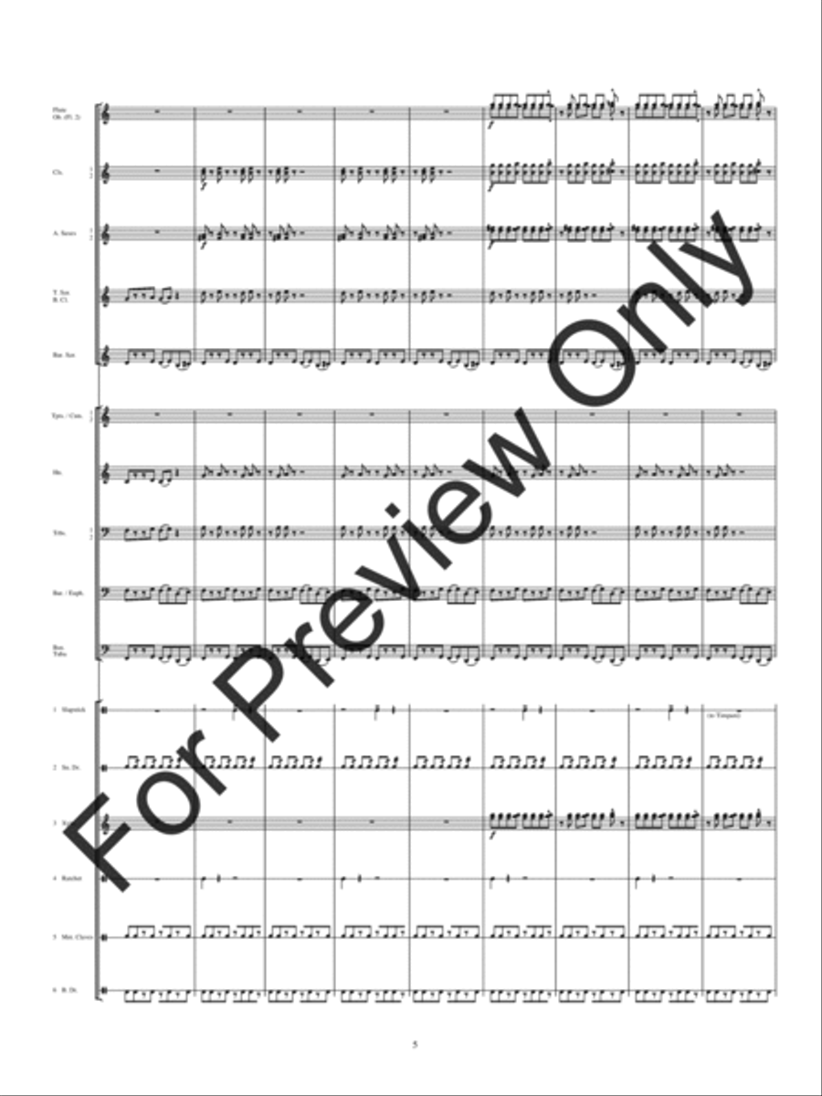 Electricity (Score) Concert Band scores gallery preview page 8