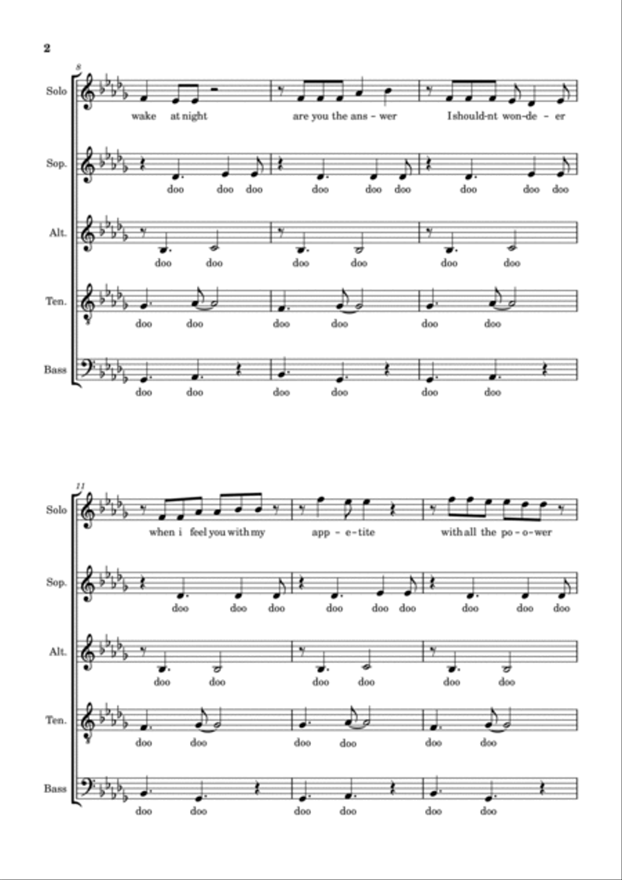 Take Me Home Tonight 4-Part scores gallery preview page 2