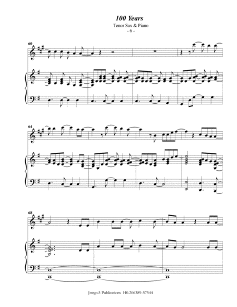 100 Years Tenor Saxophone scores gallery preview page 6