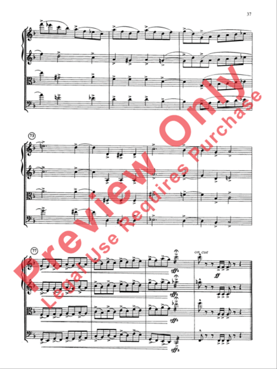 Jazz Classics String Quartet scores gallery preview page 38