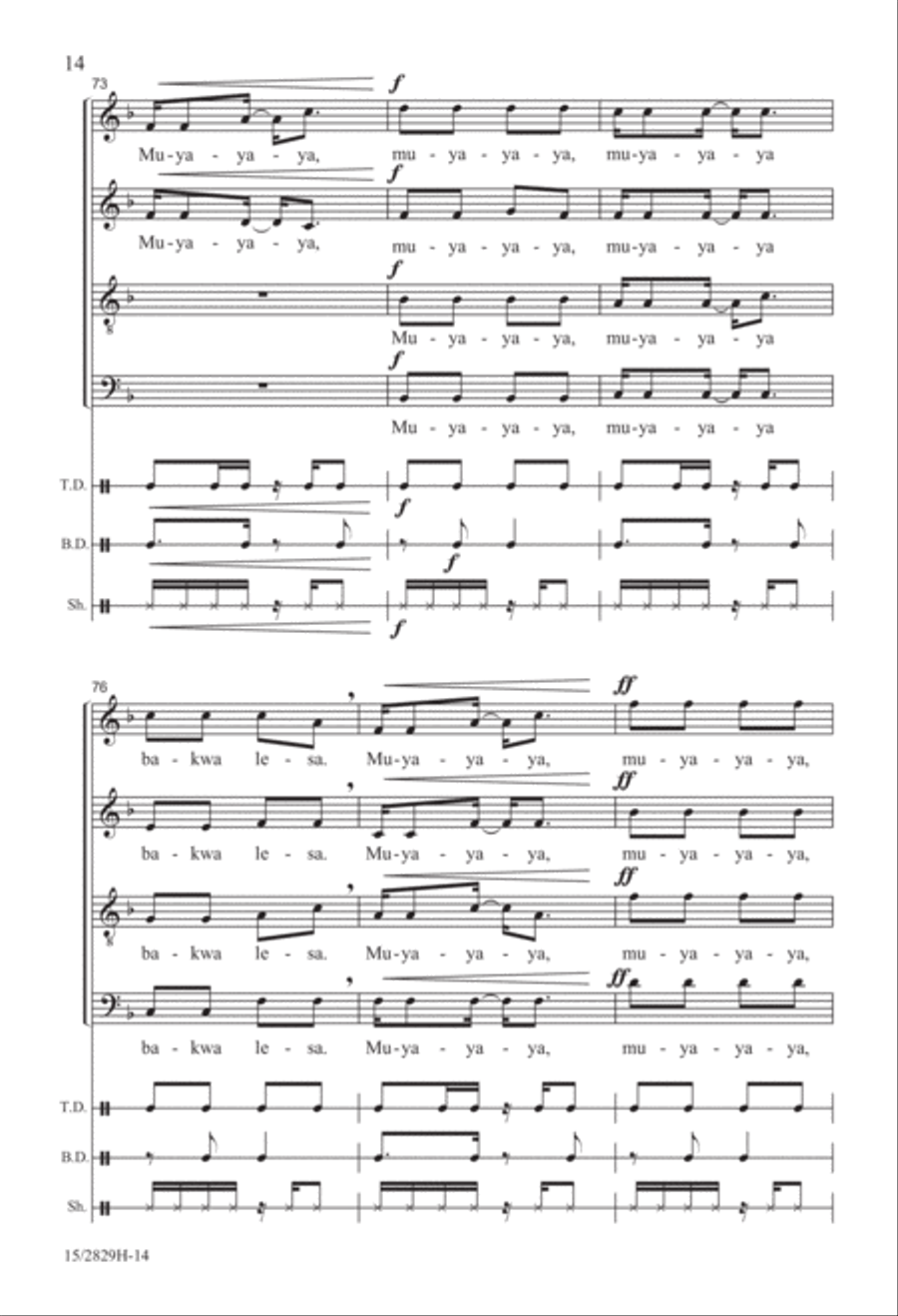 Bonse Aba 4-Part scores gallery preview page 14