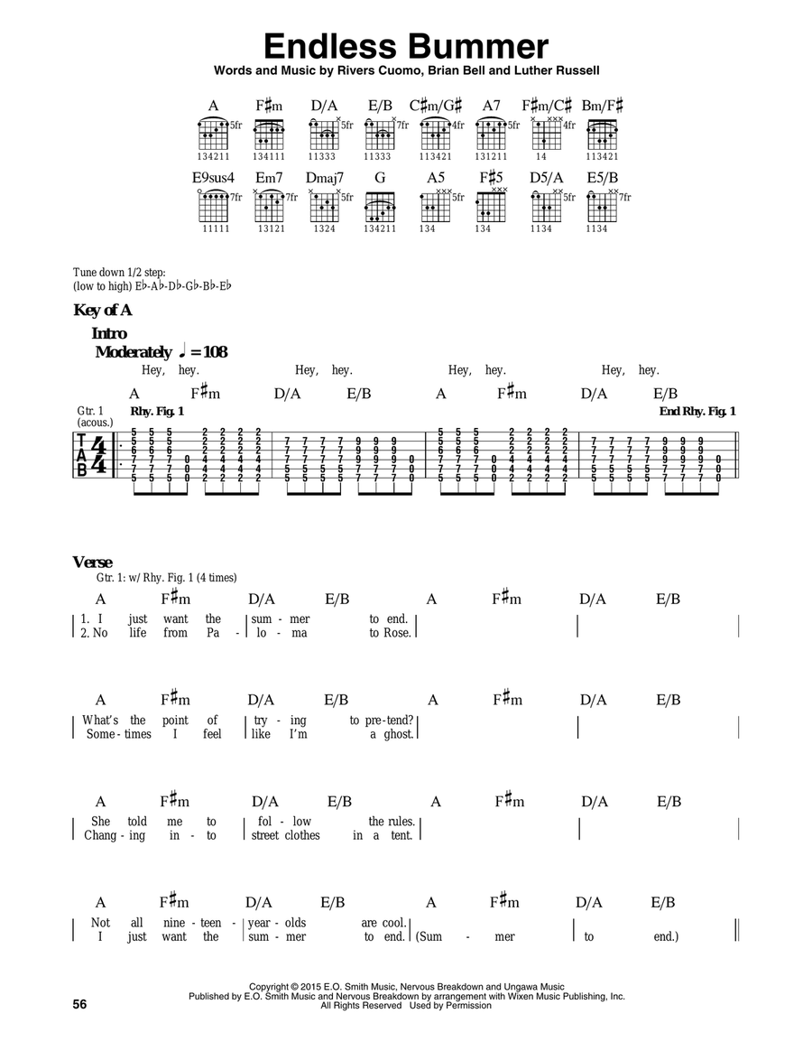 Endless Bummer Endless Bummer Electric Guitar scores gallery preview page 1