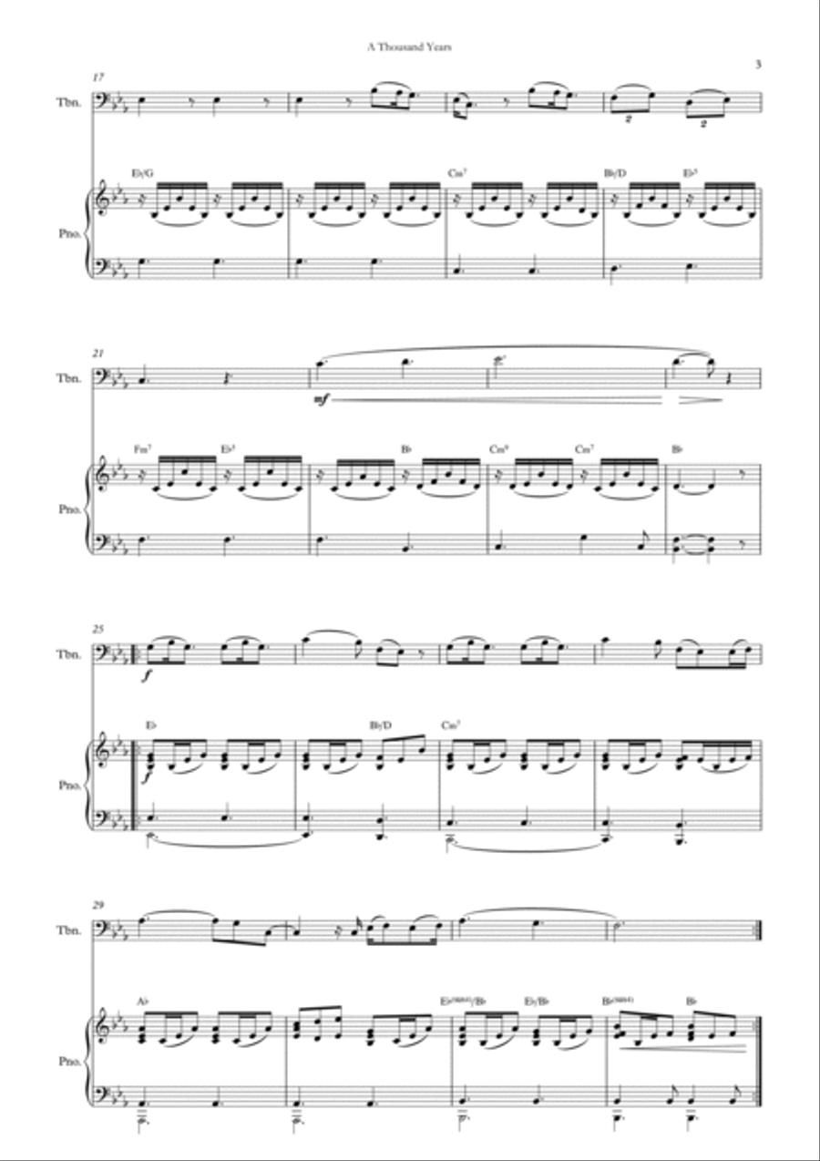 A Thousand Years Piano scores gallery preview page 4