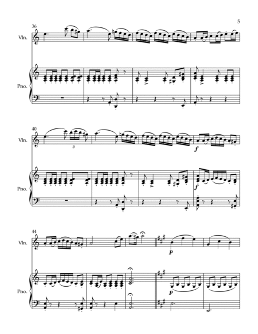 Bolero Violin Solo scores gallery preview page 5