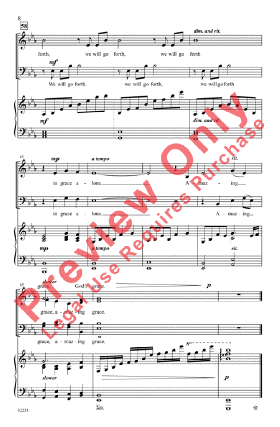 Grace Alone 4-Part scores gallery preview page 8