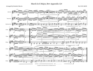 March In G Major, Bwv Appendix 124
