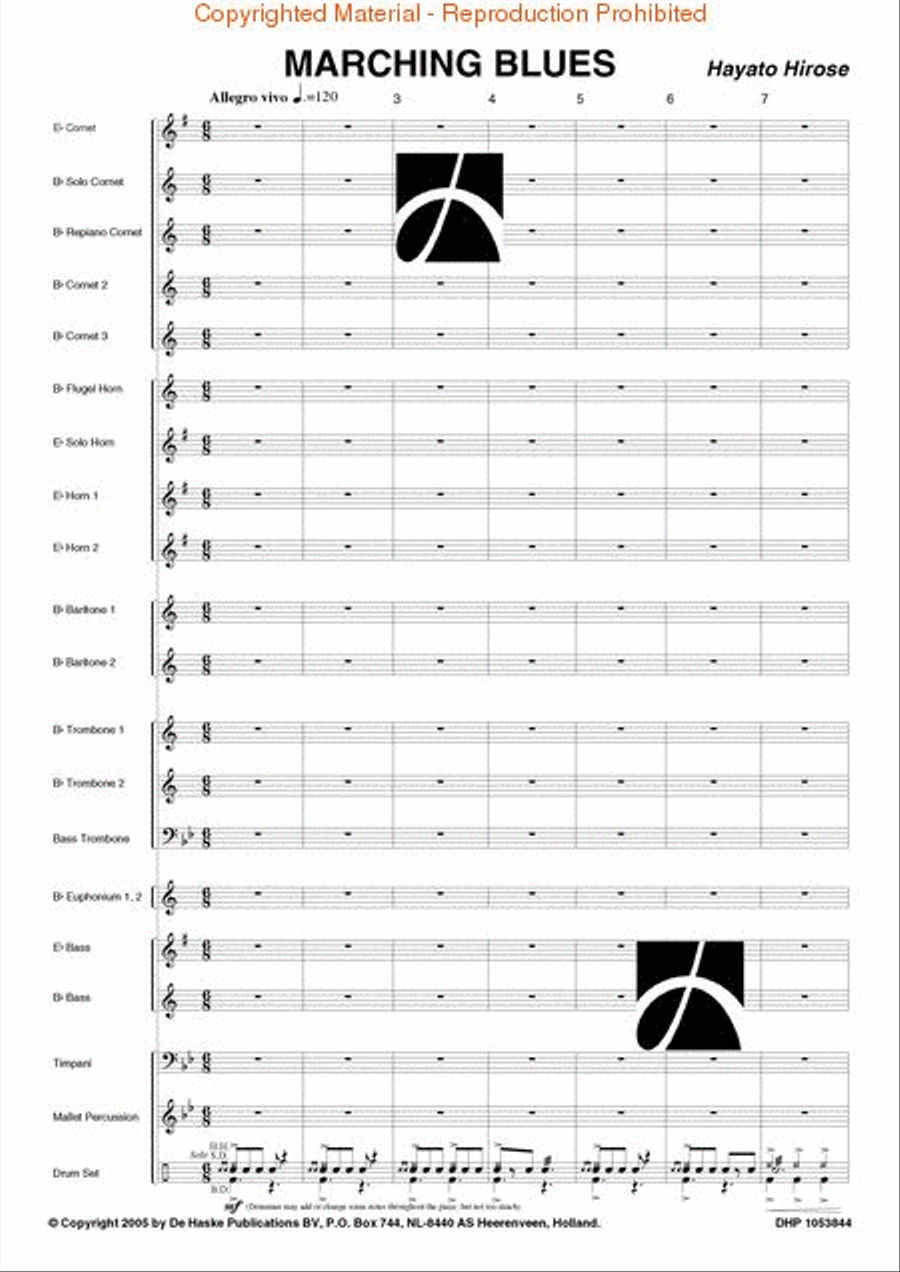 Marching Blues Marching Blues Concert Band scores gallery preview page 2