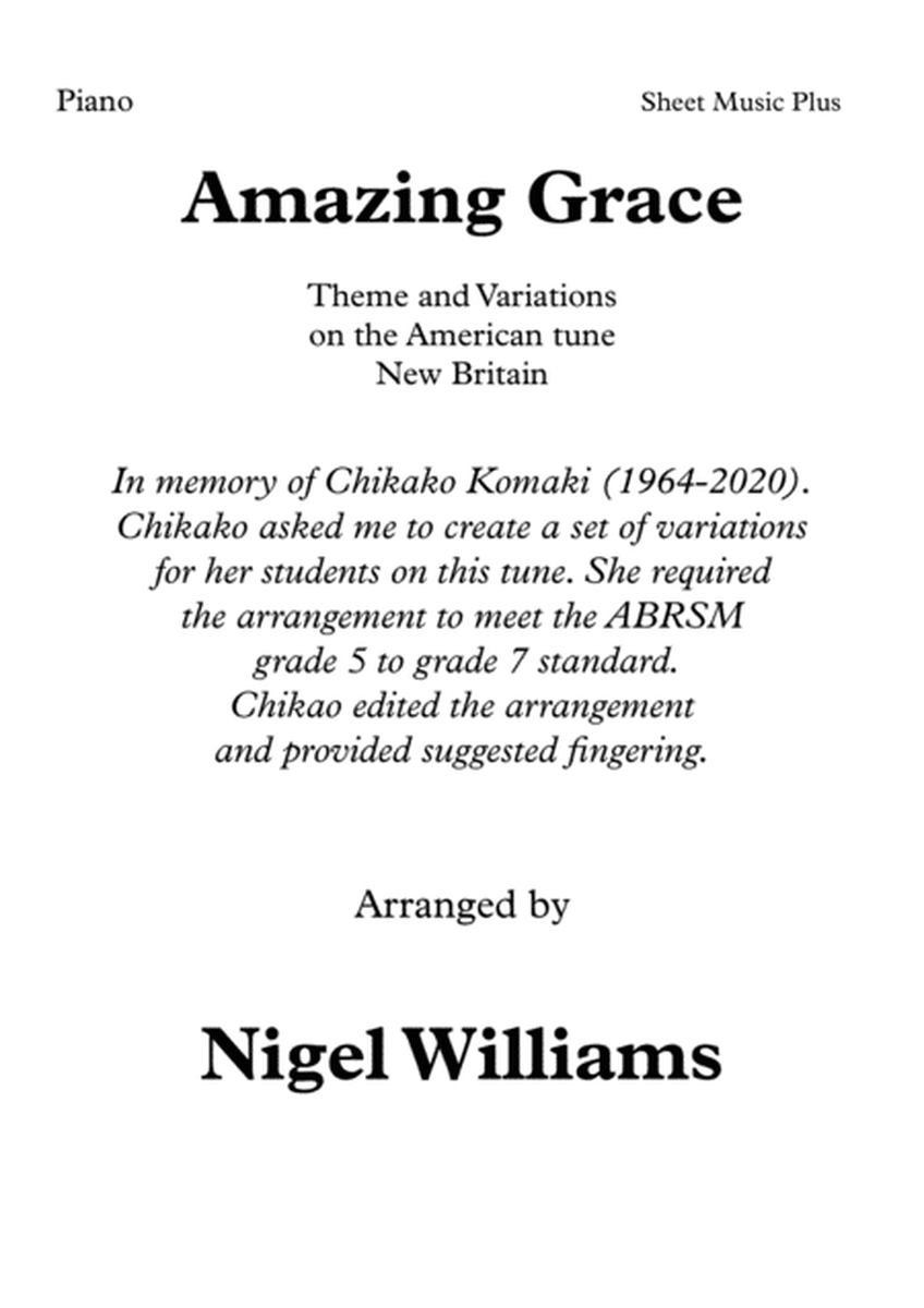 Amazing Grace, for Piano image number null