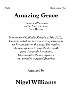 Book cover for Amazing Grace, for Piano