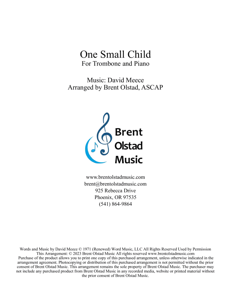 One Small Child Piano scores gallery preview page 1