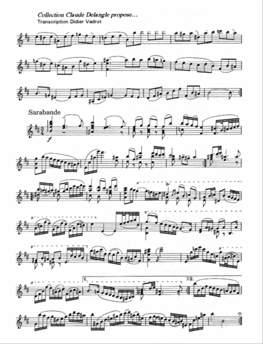 Partita No. 2 BWV1004 Partita No. 2 BWV1004 Saxophone Solo scores gallery preview page 2