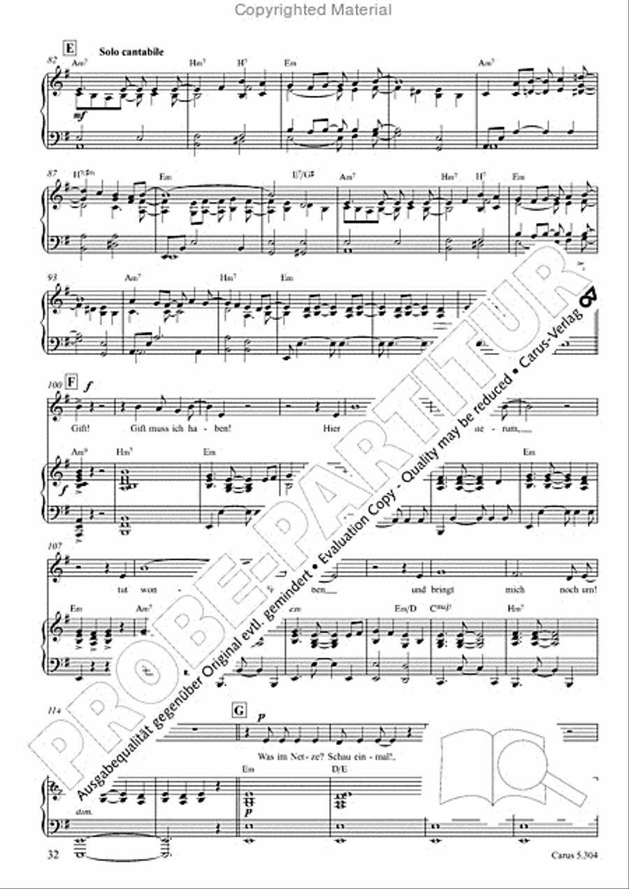 Schindler: Rosenzeit. Ein Liederzyklus uber die Liebe. Chansons fur Singstimme und Klavier Piano scores gallery preview page 33