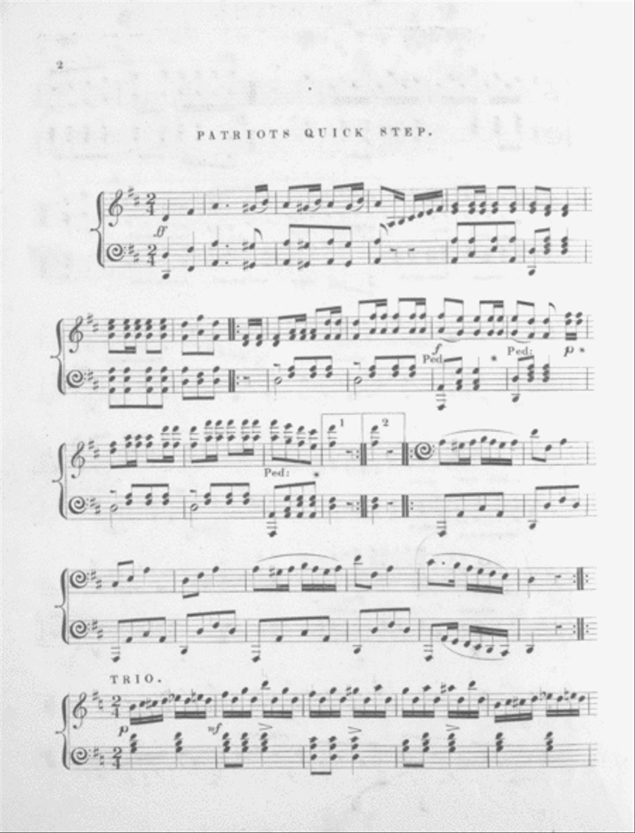Patriot's Quick Step Piano Solo scores gallery preview page 2