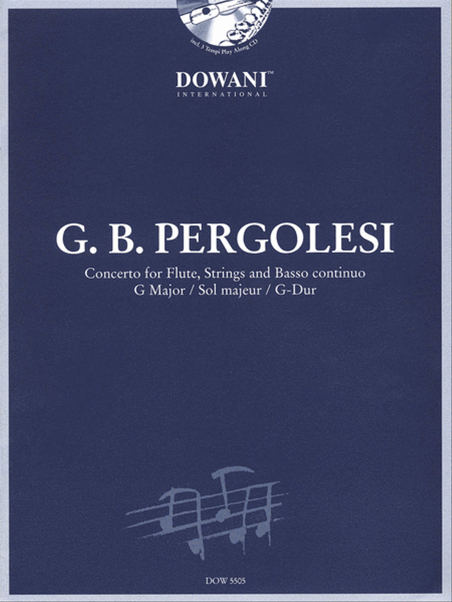 Concerto for Flute, Strings and Basso Continuo in G Major Flute Solo scores gallery preview page 1