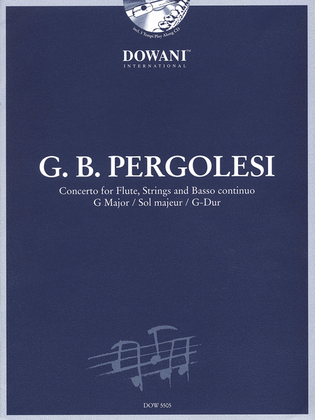 Book cover for Concerto for Flute, Strings and Basso Continuo in G Major