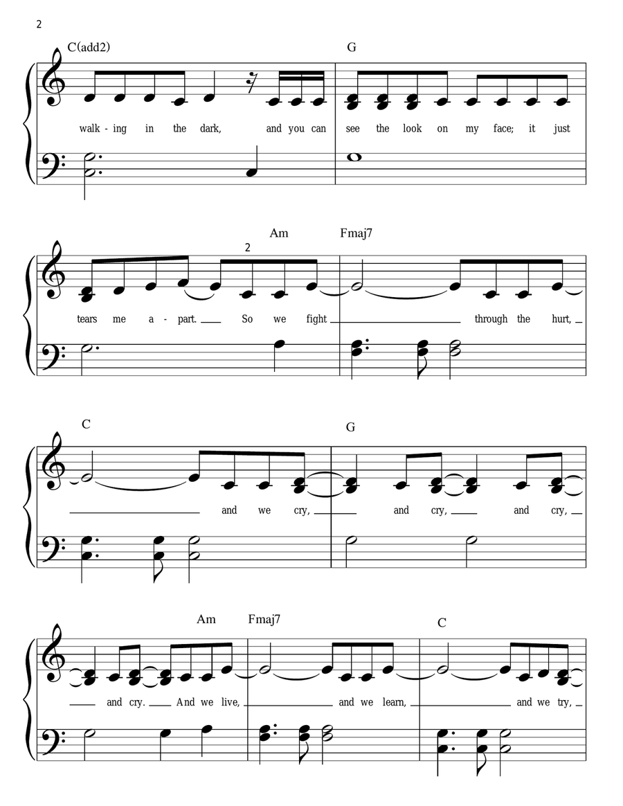 Down To Earth Down To Earth Easy Piano scores gallery preview page 2