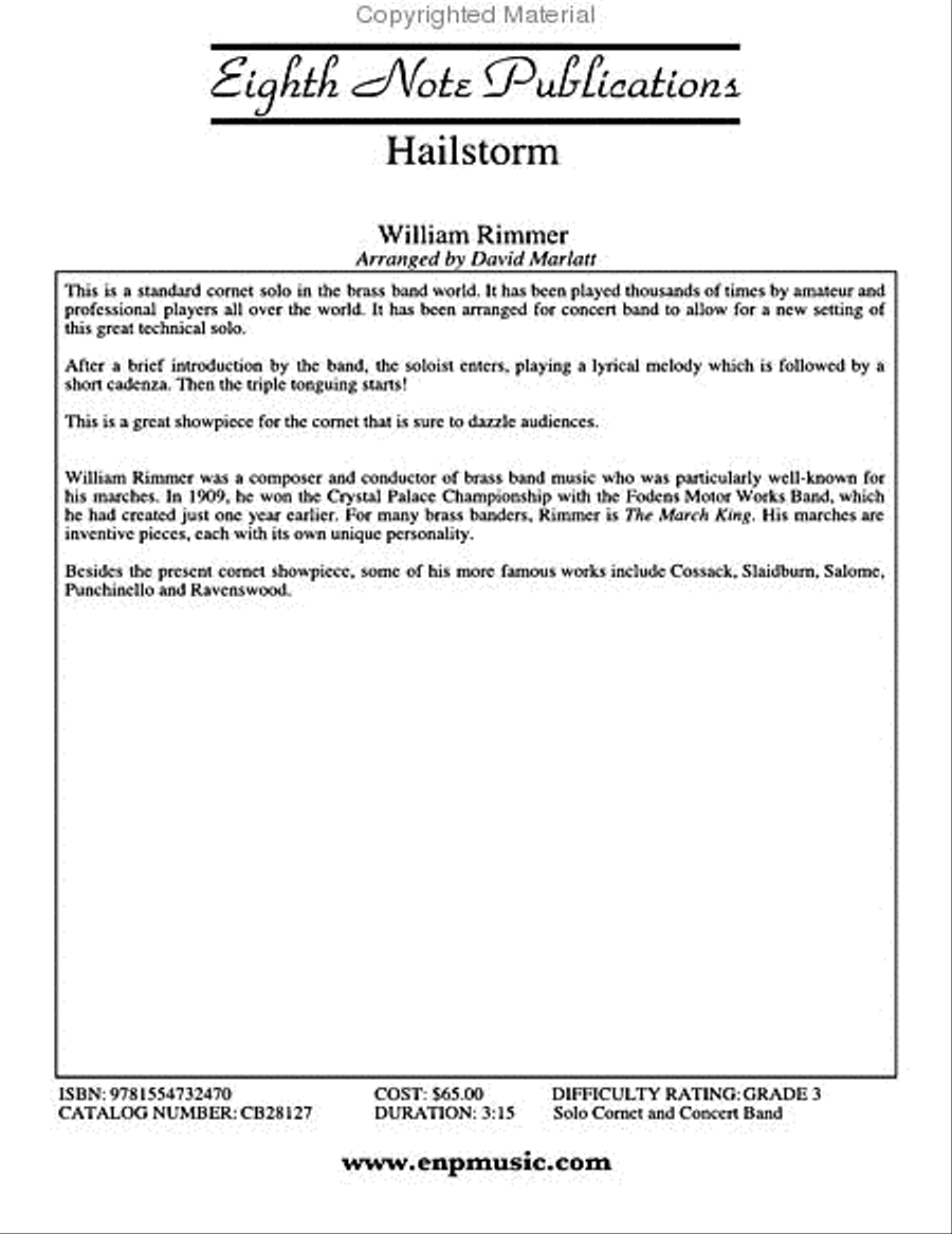 Hailstorm Hailstorm Concert Band scores gallery preview page 3