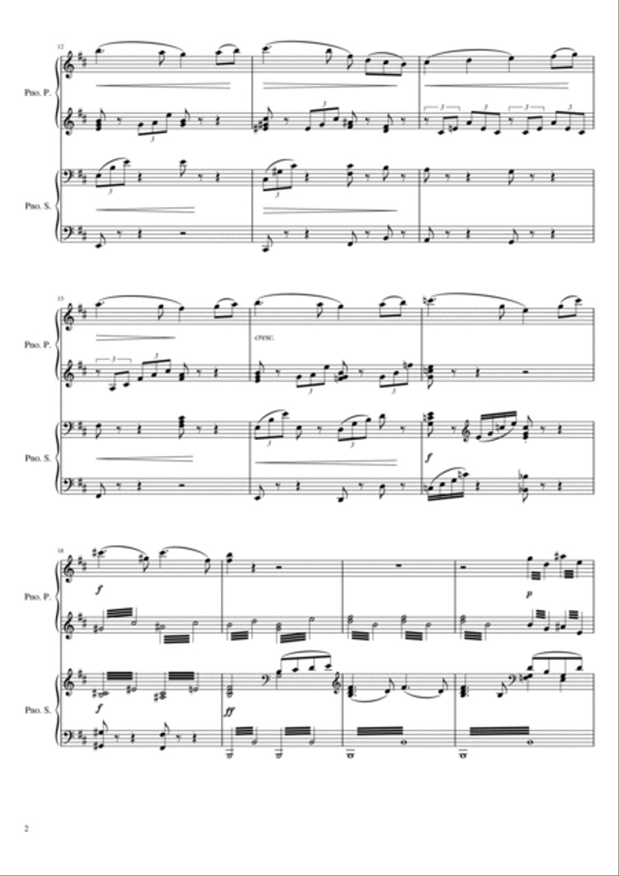 Tchaikovsky - Swan Lake Suite Excerpt, Op.20a I. Scene - Original (Arr. for Piano 4 hands) image number null