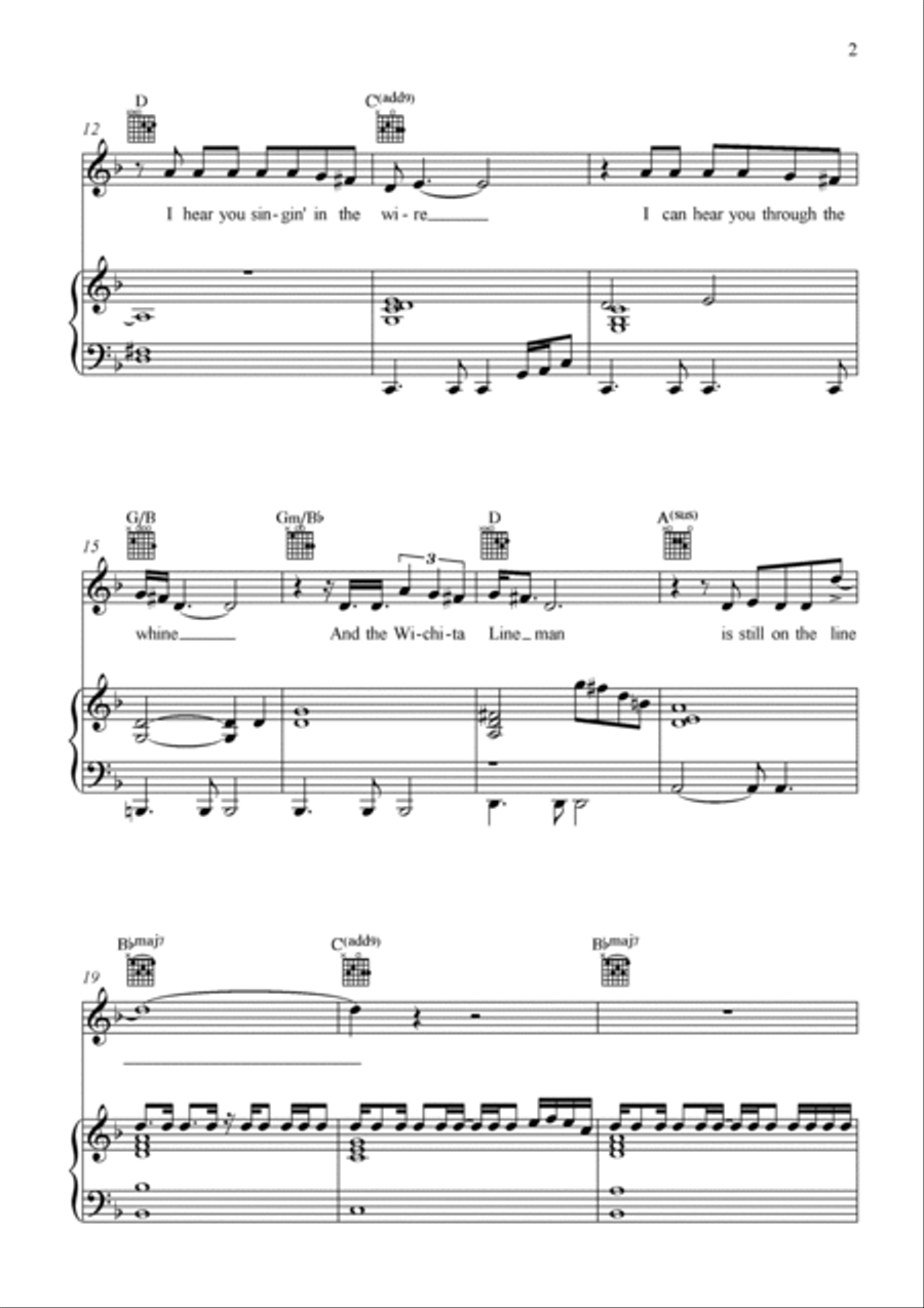 Wichita Lineman Voice scores gallery preview page 2