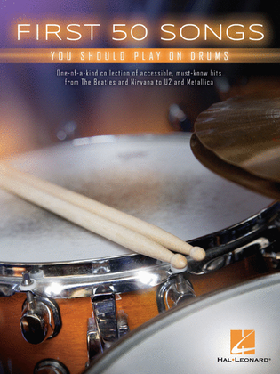 Book cover for First 50 Songs You Should Play on Drums
