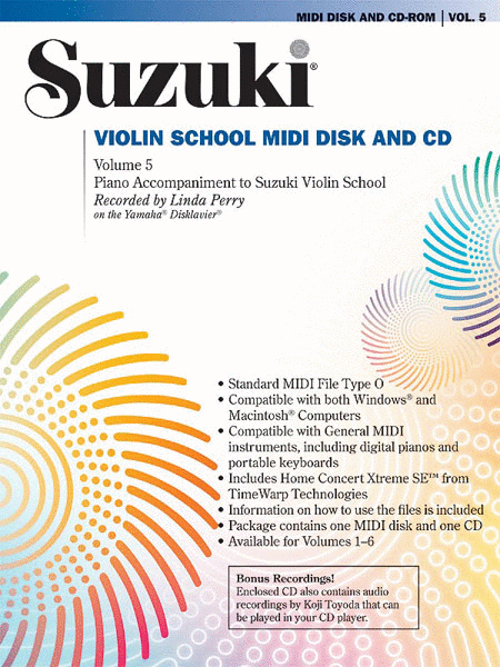 Suzuki Violin School, Volume 5 - MIDI Accompaniment Disk And CD-ROM