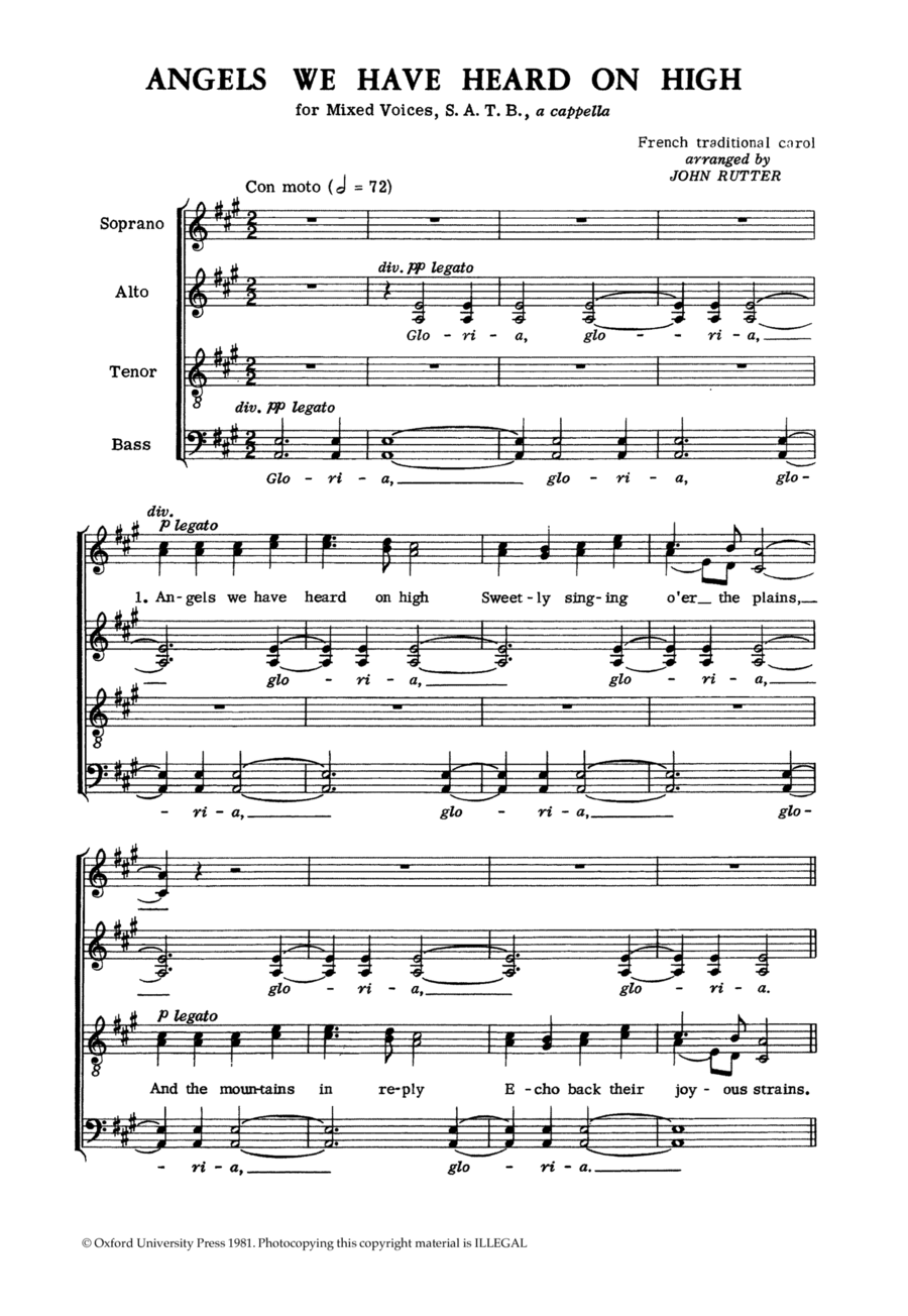 Angels we have heard on high Divisi scores gallery preview page 1