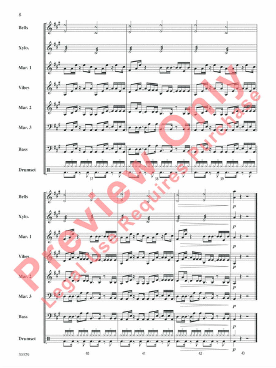 Good Riddance (Time of Your Life) Percussion Ensemble scores gallery preview page 9