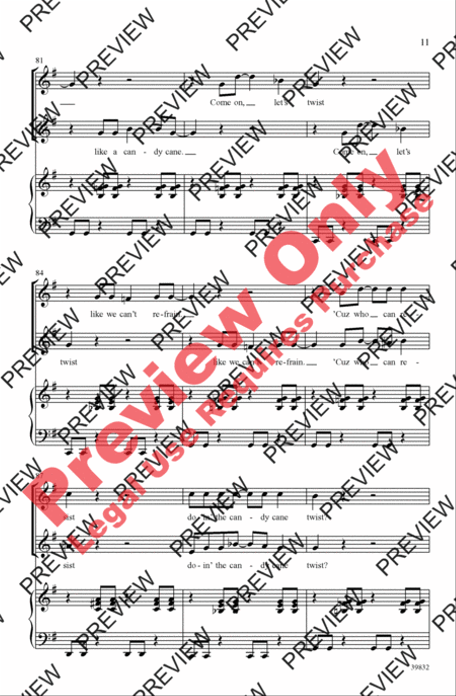 The Candy Cane Twist 2-Part scores gallery preview page 11
