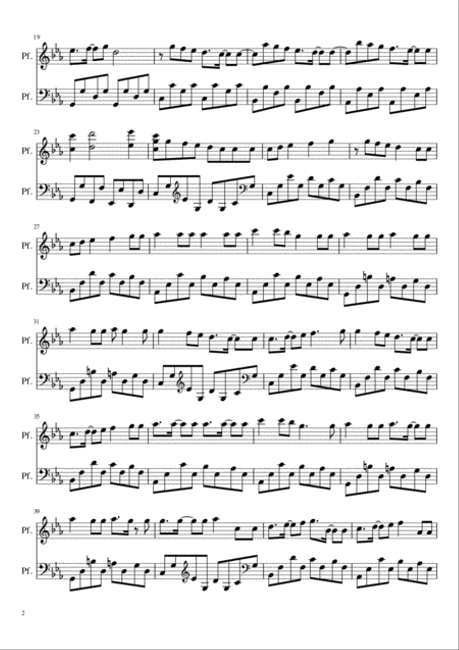 La leggenda della nera farfalla Piano Solo scores gallery preview page 2