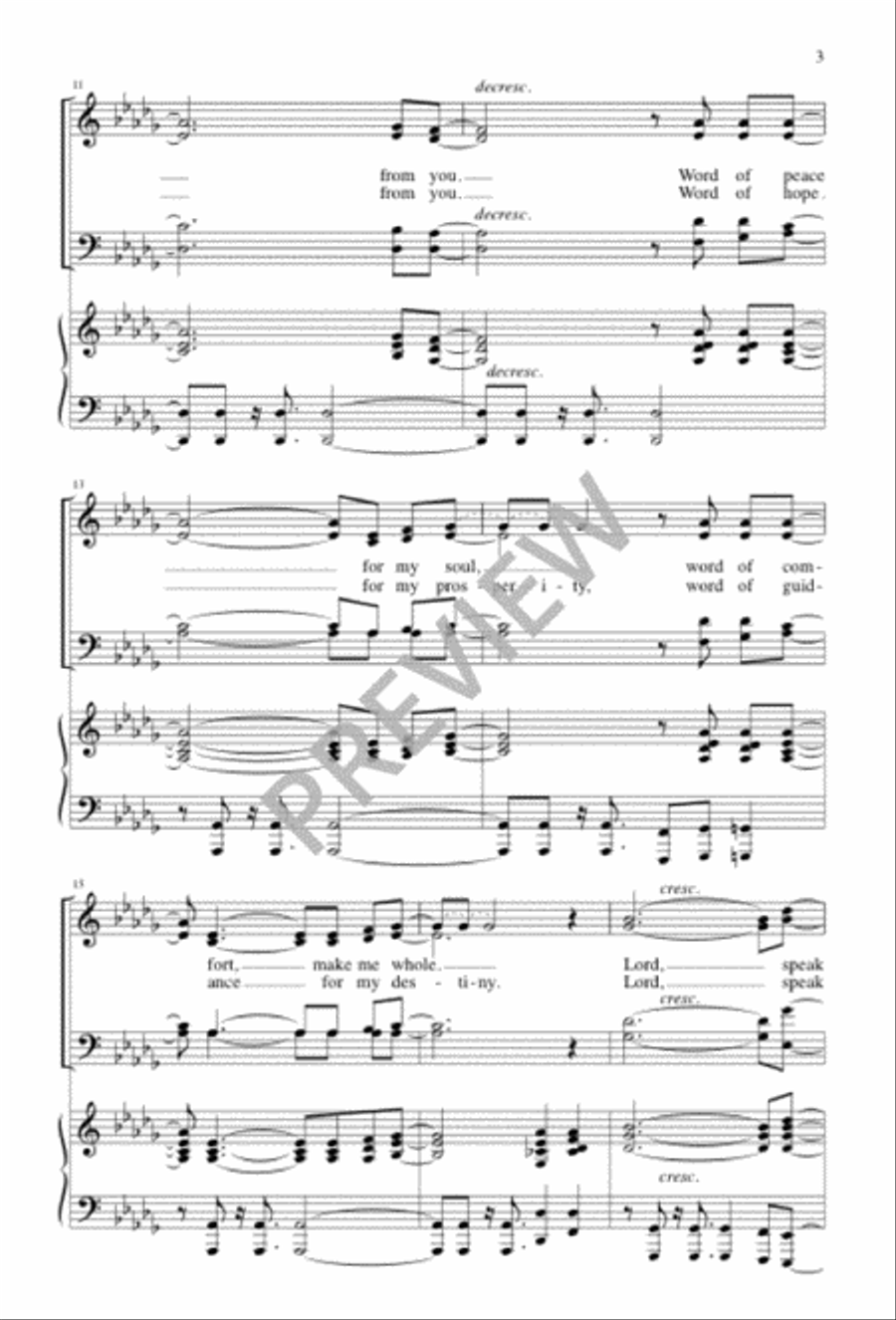 Speak to My Heart 4-Part scores gallery preview page 3