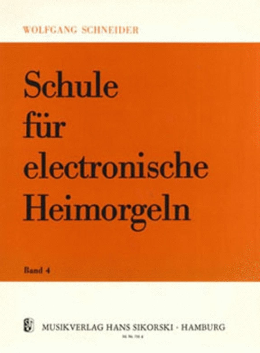 Schule Fur Electronische Heimorgeln -bd 4- School and Community scores gallery preview page 1