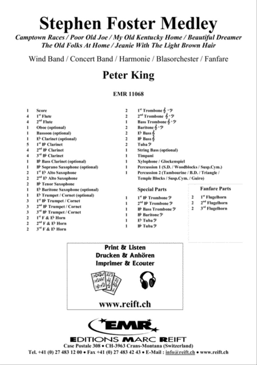 Stephen Foster Medley Concert Band scores gallery preview page 2