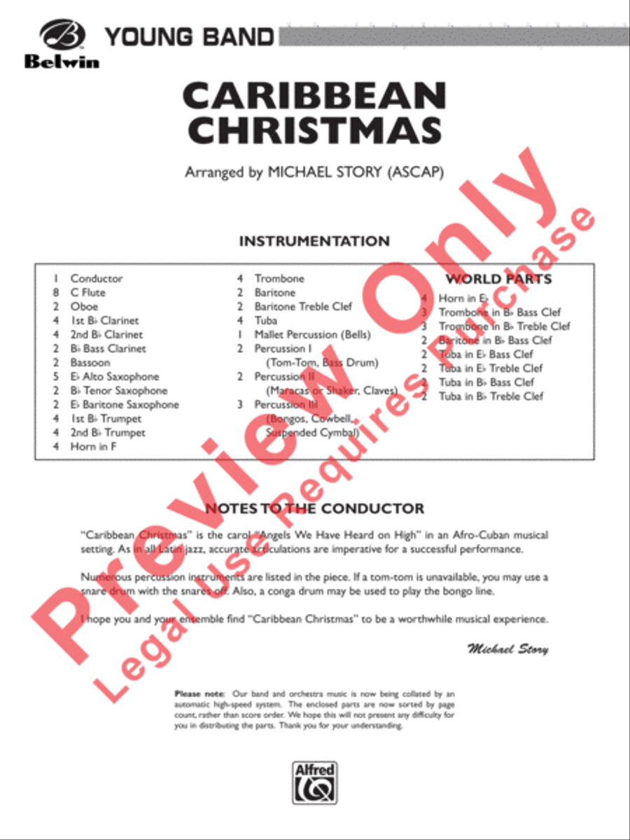Caribbean Christmas Concert Band scores gallery preview page 2