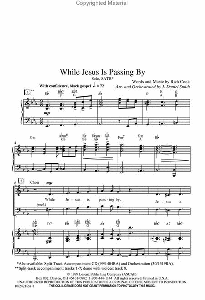While Jesus is Passing By