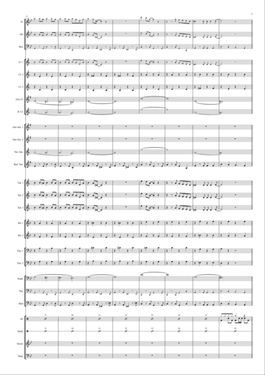 Music To Watch Girls By Concert Band scores gallery preview page 3
