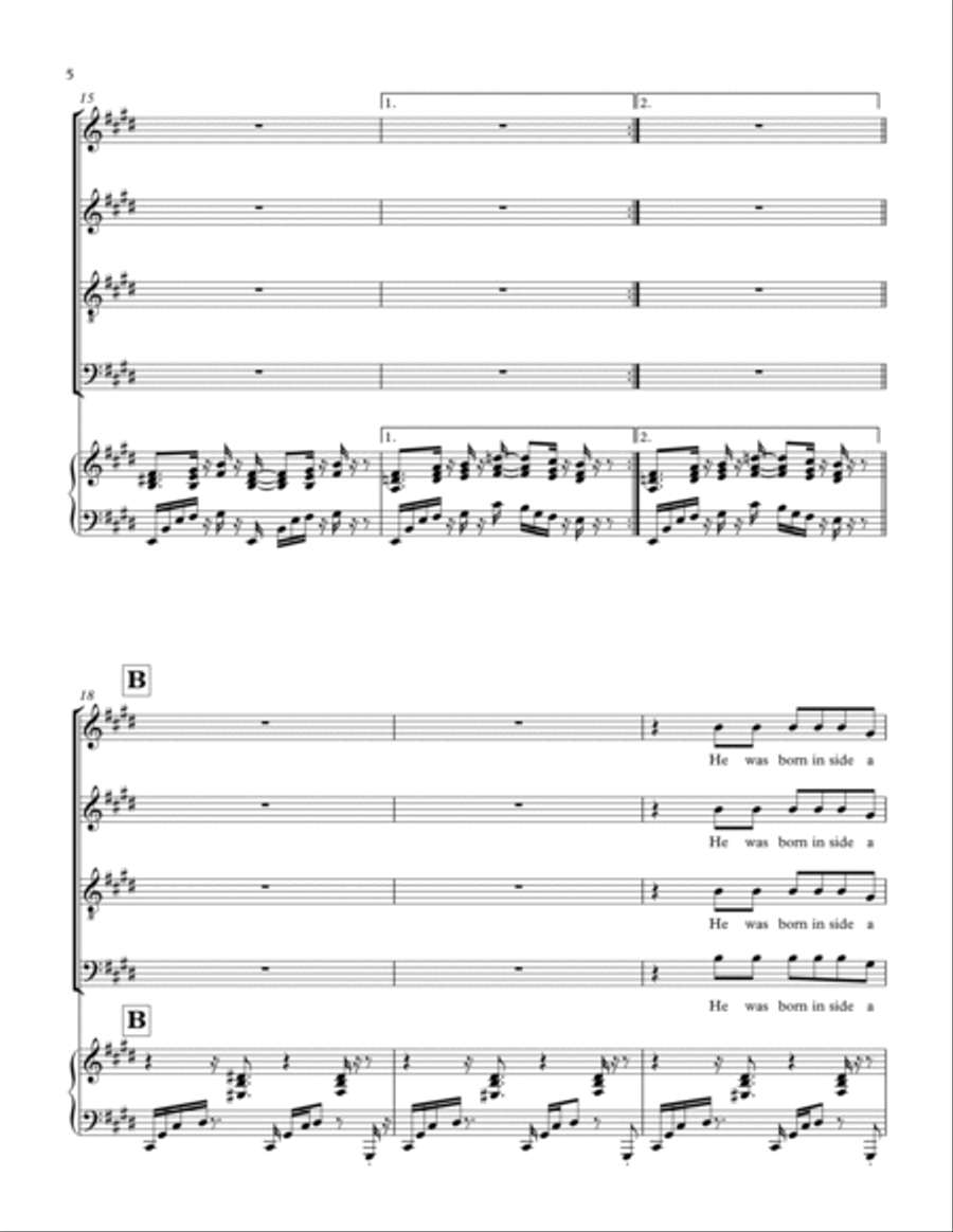Gloria, Hallelujah 4-Part scores gallery preview page 6