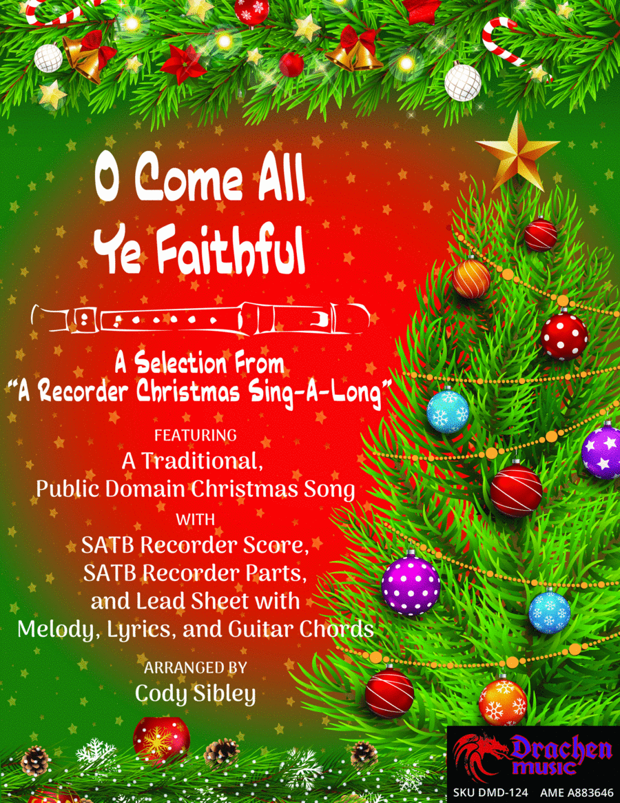 O Come All Ye Faithful Soprano Recorder scores gallery preview page 1