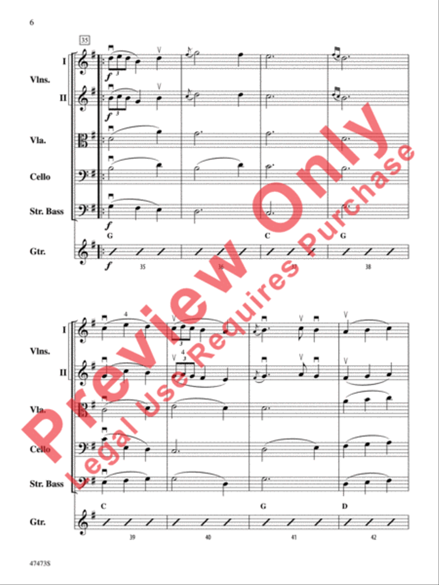 Josephine's Waltz String Orchestra scores gallery preview page 7